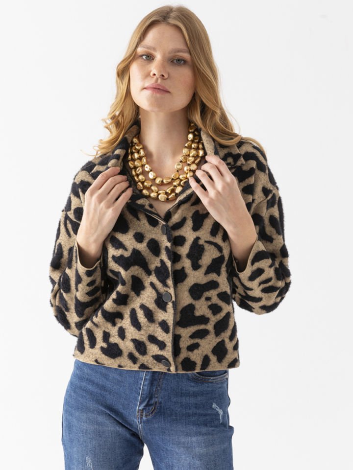 Leopar Desenli Ceket