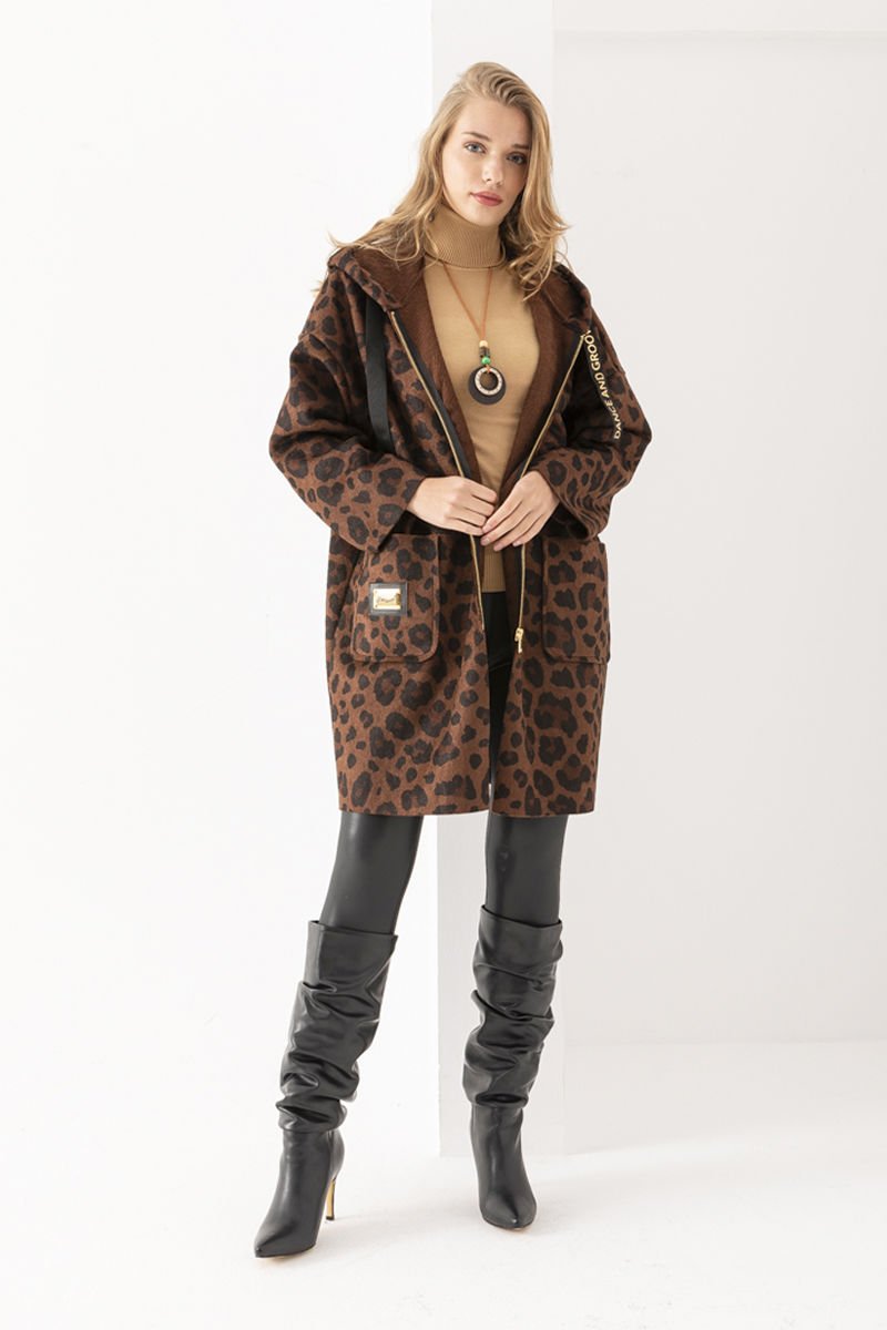 Leopar Desen Buklet Kaban