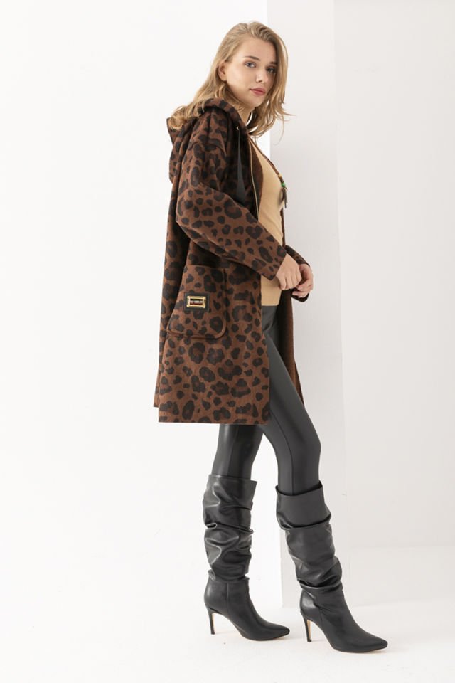 Leopar Desen Buklet Kaban