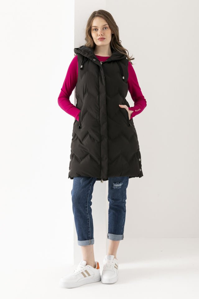 Kapişonlu İthal Anorak Yelek
