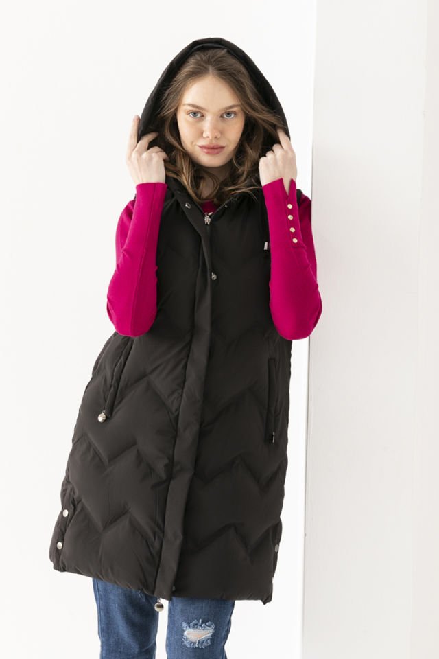 Kapişonlu İthal Anorak Yelek