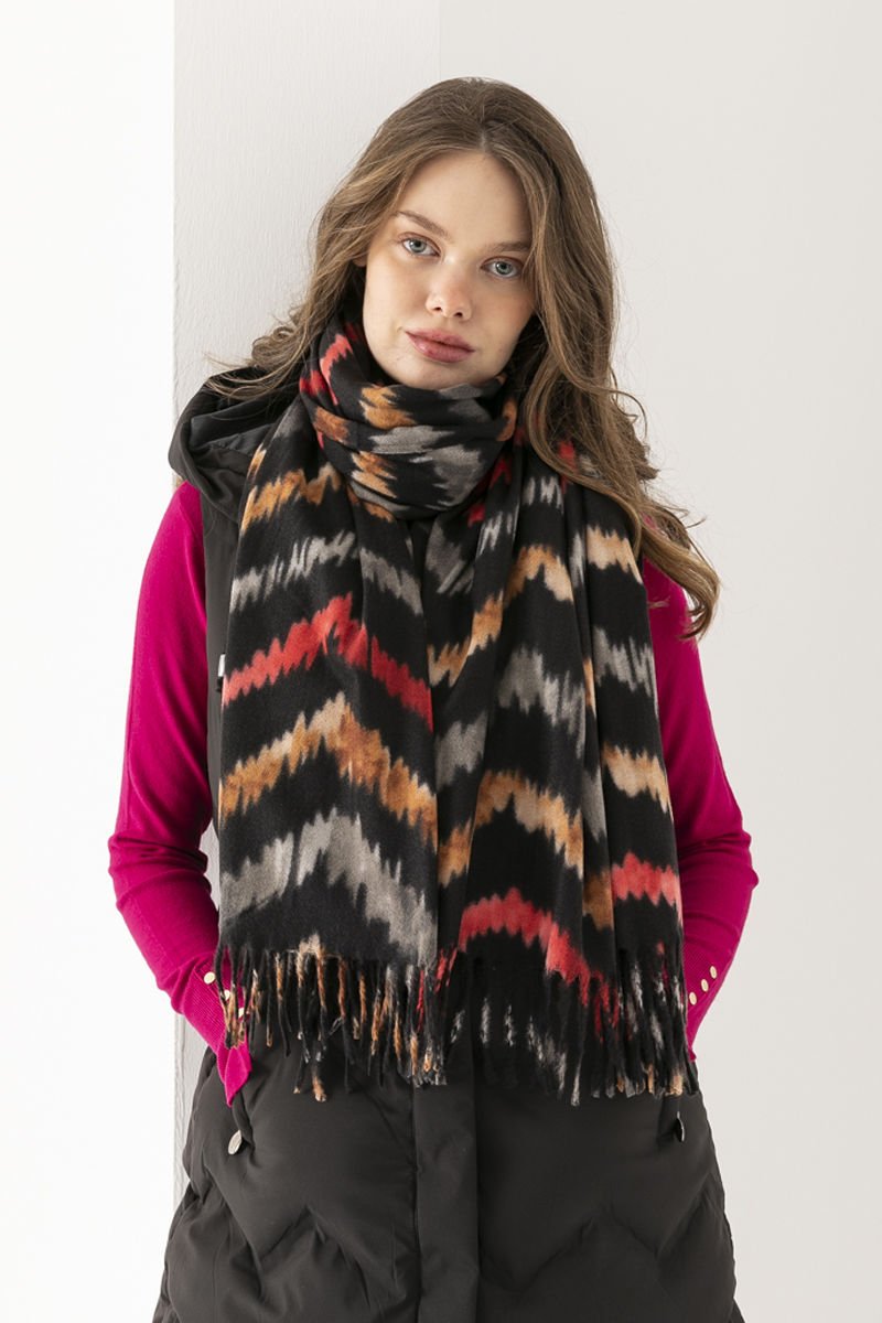 Zigzag Detaylı Şal