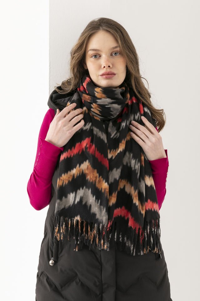 Zigzag Detaylı Şal