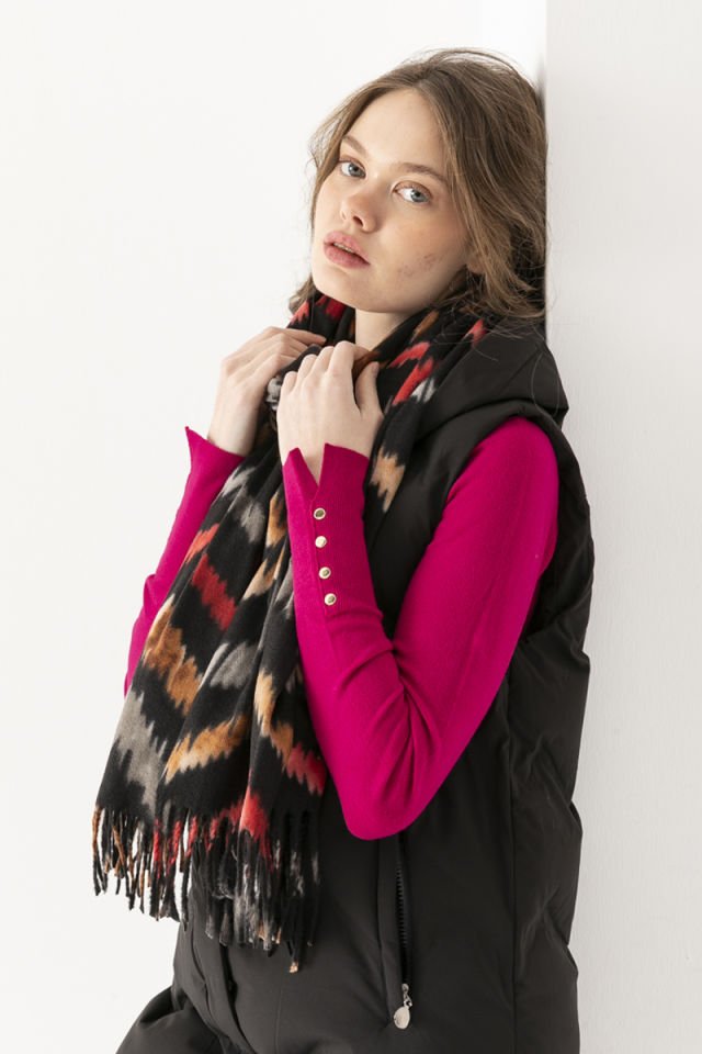 Zigzag Detaylı Şal