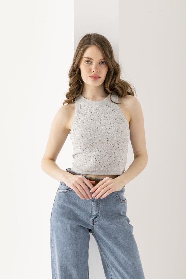 Taş Detaylı Crop