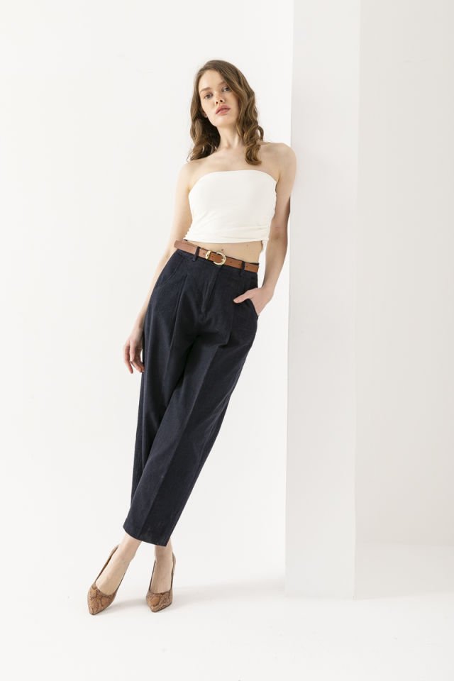 Kemerli Denim Pantolon