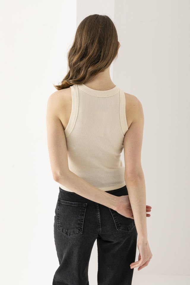 Sim Detaylı Bej Crop